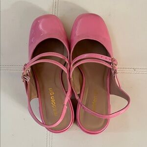 Madden Girl Pink Patent Mary Jane Slingbacks